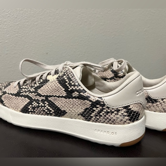 Cole Haan Grandpro Tennis Snake Print Lace Up Womens Beige Sneakers Shoe sz 9B - Picture 5 of 14